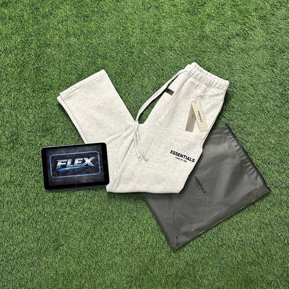 Fear of God Essentials pants in the Light Oatmeal colorway